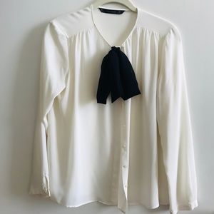 Zara cream blouse